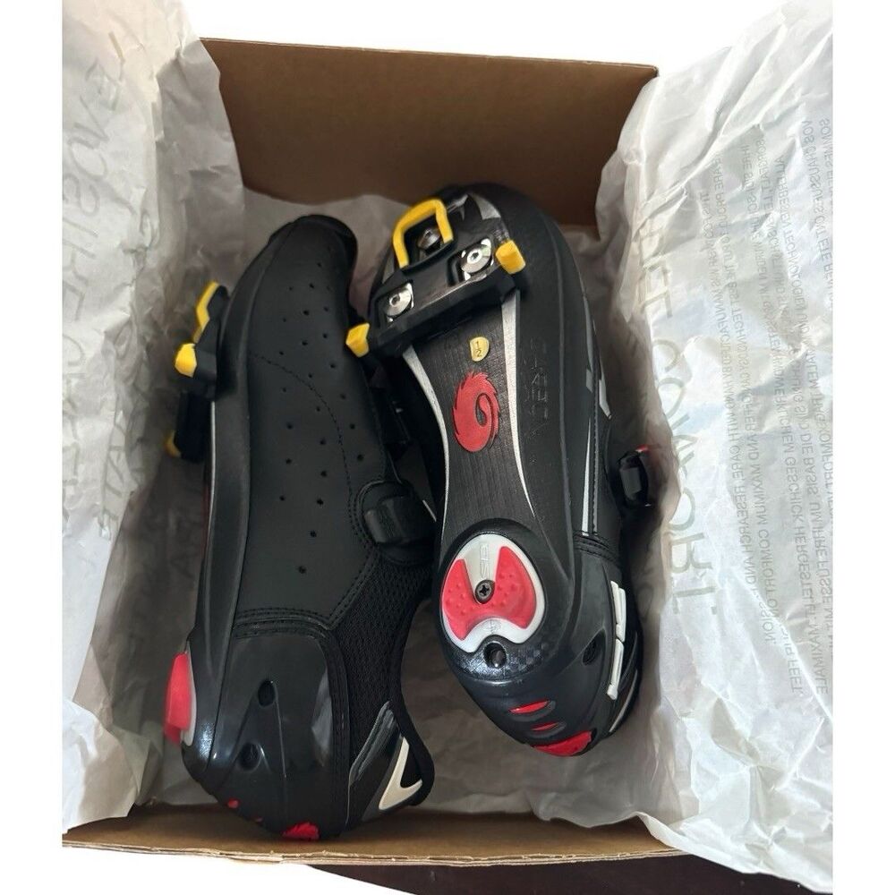 Sidi Genius 7 road cycling shoes in Black (BLK), size EUR 43.5 (US 9.5)